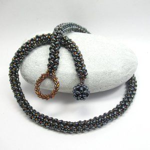 Herringbone woven necklace